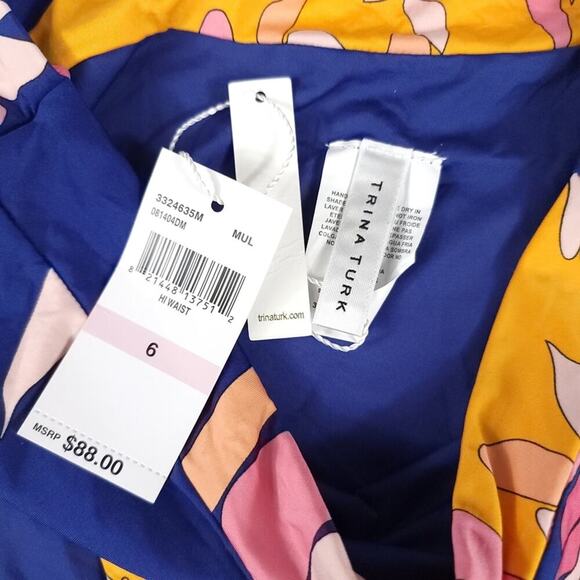 Trina Turk Fold Over High Waist Bikini Bottom - Picture 5 of 12